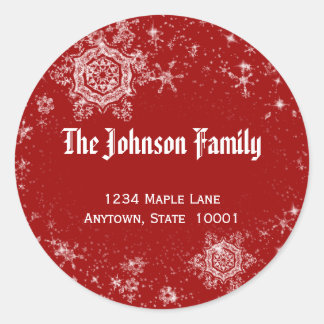 Etiqueta de Endereço Snowflakes