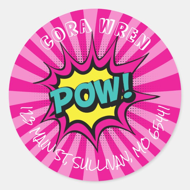 Etiqueta de Endereço Super Herói (Frente)