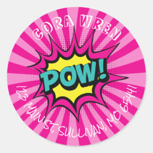 Etiqueta de Endereço Super Herói