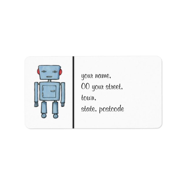 Etiqueta de Endereço Toy Robot (Frente)