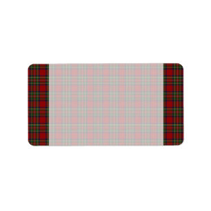 Etiqueta de endereço vazio real do Tartan de