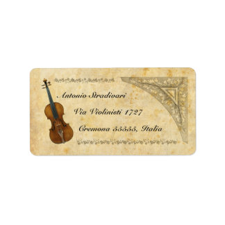 Etiqueta de Endereço Violino