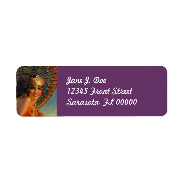 Etiqueta De Endereço Vntg Flapper Fashions Cloche  (Frente)