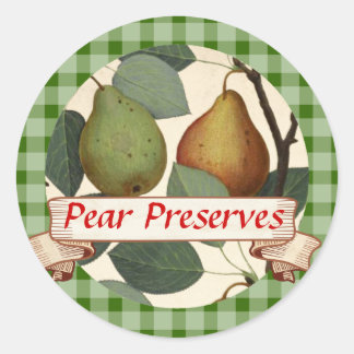 Etiqueta de enlatamento de fruta de árvore de pera
