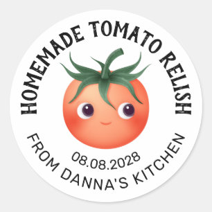 Etiqueta de enlatamento de tomate Relish com tomat