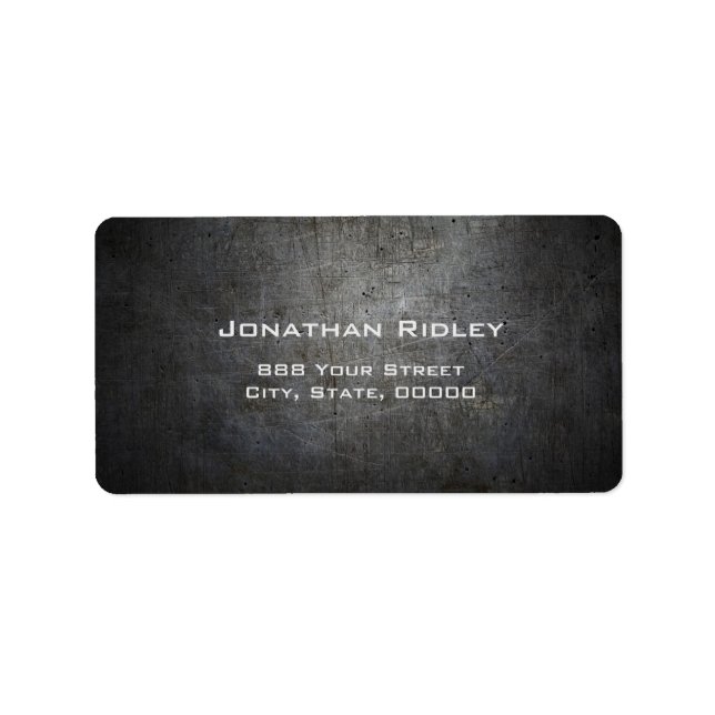 Etiqueta de Entrega de METAL Preto (Frente)