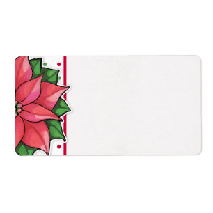 Etiqueta de Entrega de Pontos de Joy Poinsettia