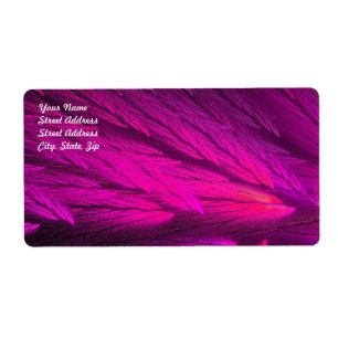 Etiqueta de Entrega Fractal de Abstrato Rosa