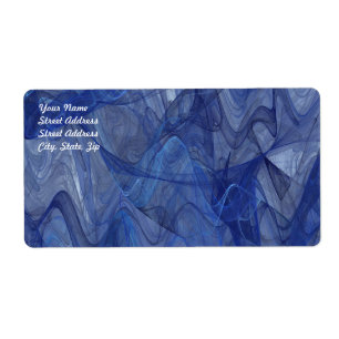 Etiqueta de Entrega Frata de Abstrato Azul
