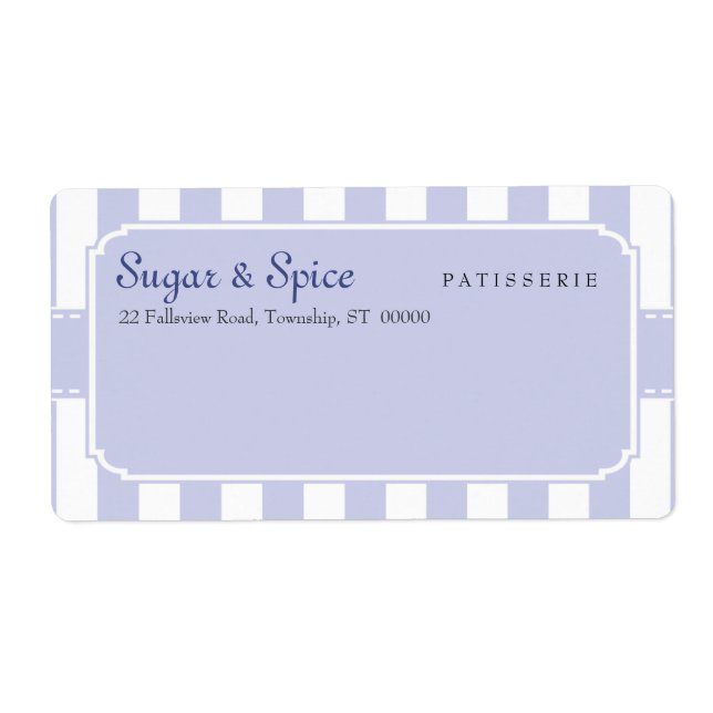 Etiqueta de Entrega Pastel Patisserie (Frente)