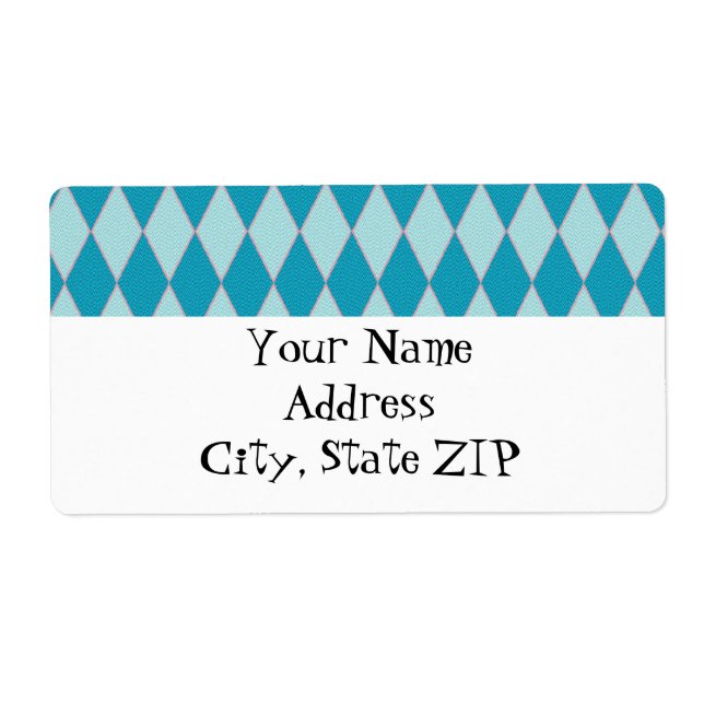 Etiqueta de Entrega Personalizada de Diamante Azul (Frente)