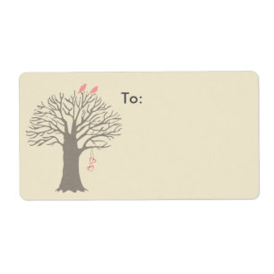 Etiqueta de Entrega Personalizada de Pássaros com 