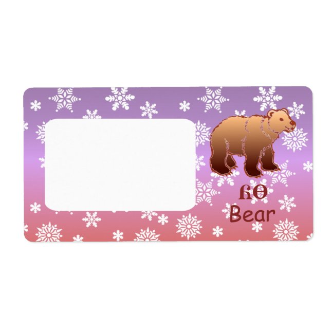 Etiqueta de Entrega Personalizada do Urso Cherokee (Frente)