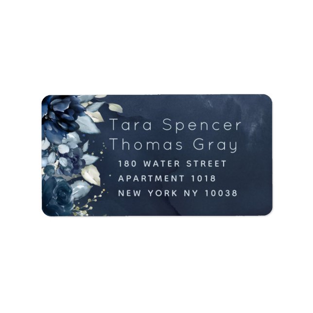 Etiqueta de Envelope de Devolução RSVP de Rosas em (Frente)