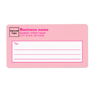 Etiqueta de Envio Comercial Rosa Monocromática