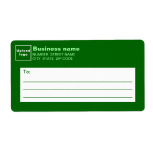 Etiqueta de Envio Comercial Verde Monocromática