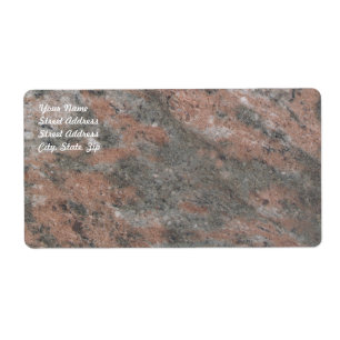 Etiqueta de Envio de Marble Rosa e Cinza