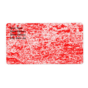 Etiqueta de envio de mármore vermelho e branco
