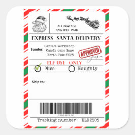 Etiqueta de envio do Papai Noel
