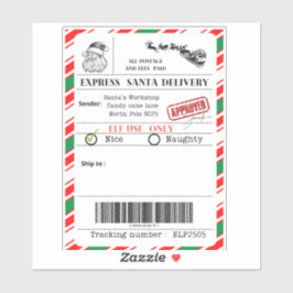 Etiqueta de envio do Papai Noel
