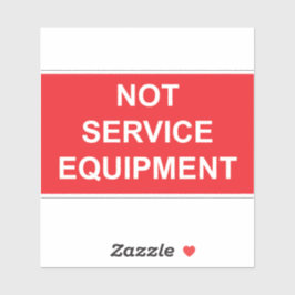 Etiqueta de Equipamento de Não Serviço