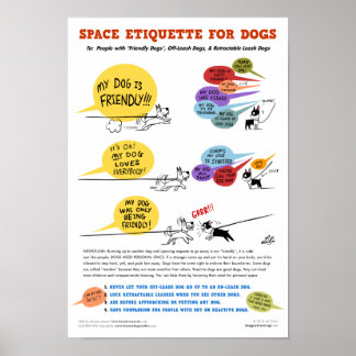 Etiqueta de espaço para cães Poster - 22 x 32"