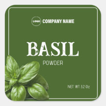 Etiqueta de Especialidade Personalizada de Basil