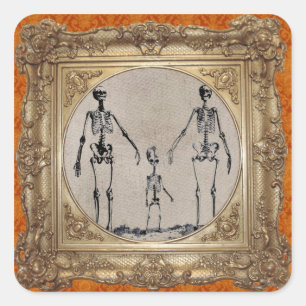 Etiqueta de esqueleto da família