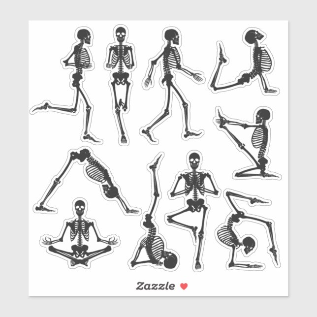 Etiqueta de esqueletos de rascunho (Folha)