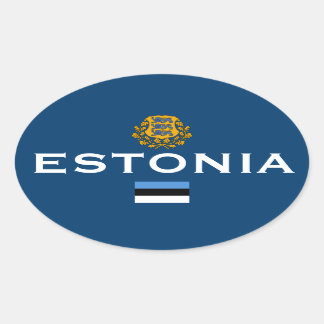 Etiqueta de Estilo Oval Europeu da Estônia