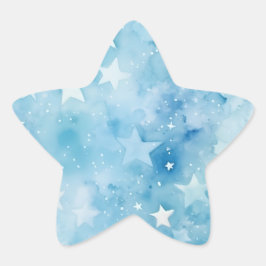 Etiqueta de estrelas azuis