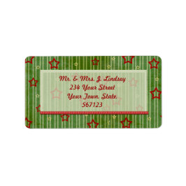 Etiqueta de Estrelas de Natal