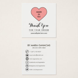 Etiqueta de etiqueta branca feita à mão Cartão de