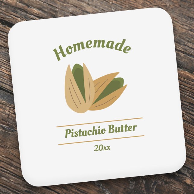 Etiqueta de Etiqueta da Manteiga do Pistachio (Pistachio Butter Label Sticker)