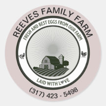 Etiqueta de Etiqueta de Fazenda de Ovos