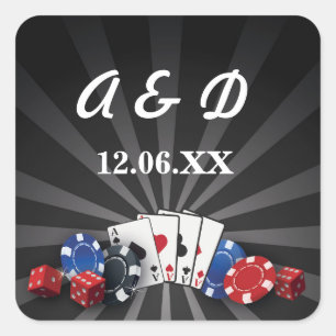 Etiqueta de Etiquetas de Iniciais de Las Vegas Cas