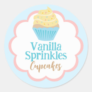 Etiqueta de expansão do Cupcake Vanilla Sprinkles