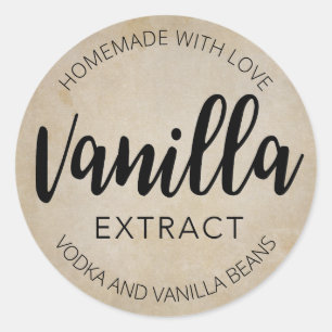 Etiqueta de extração de baunilha personalizável VE