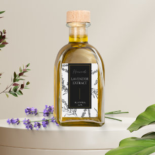 Etiqueta de Extração de Lavanda Homemade do Sketch