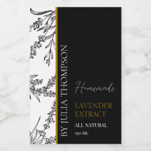 Etiqueta de Extração de Lavanda Homemade Elegante 