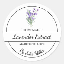 Etiqueta de Extração de Lavanda Homemade Simples