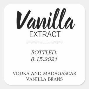 Etiqueta de Extração de Vanilla Personalizável