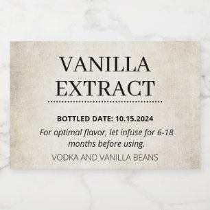 Etiqueta de Extração de Vanilla Personalizável 