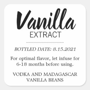 Etiqueta de Extração de Vanilla Personalizável