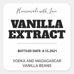 Etiqueta de Extração de Vanilla Personalizável