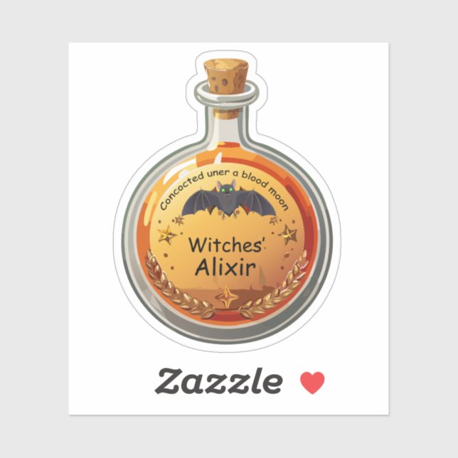 Etiqueta de Extraterrestres Bruxas de Poção (Folha)