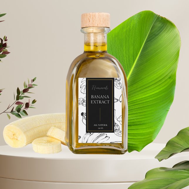 Etiqueta de Extrato de Banana Homemade Sketch (Criador carregado)