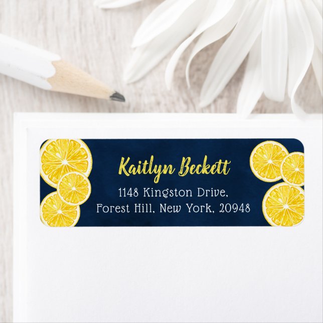 Etiqueta de fatias de limão de aquarela (Insitu)