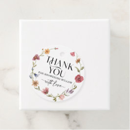 Etiqueta de Favor Boho Campo de Flores Silvestres