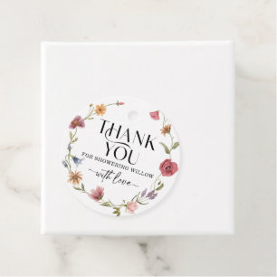 Etiqueta de Favor Boho Campo de Flores Silvestres